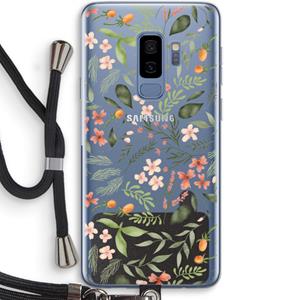 CaseCompany Sweet little flowers: Samsung Galaxy S9 Plus Transparant Hoesje met koord