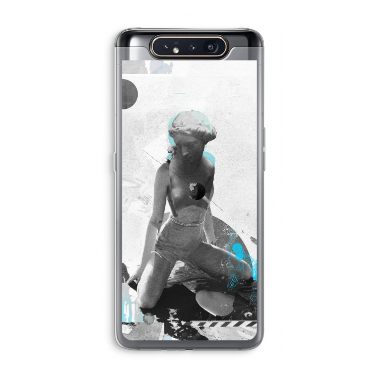 CaseCompany I will not feel a thing: Samsung Galaxy A80 Transparant Hoesje