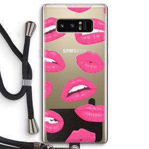 CaseCompany Bite my lip: Samsung Galaxy Note 8 Transparant Hoesje met koord