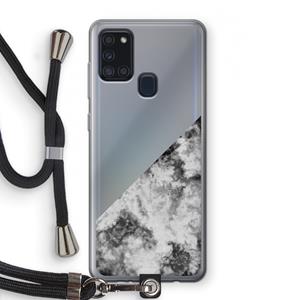 CaseCompany Onweer: Samsung Galaxy A21s Transparant Hoesje met koord