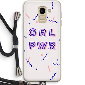 CaseCompany GRL PWR: Samsung Galaxy J6 (2018) Transparant Hoesje met koord
