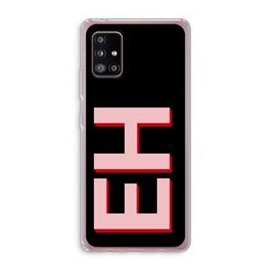CaseCompany Monogram: Samsung Galaxy A51 5G Transparant Hoesje