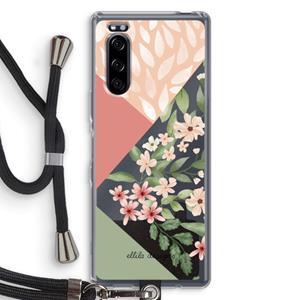 CaseCompany Sweet heaven geometrics: Sony Xperia 5 Transparant Hoesje met koord