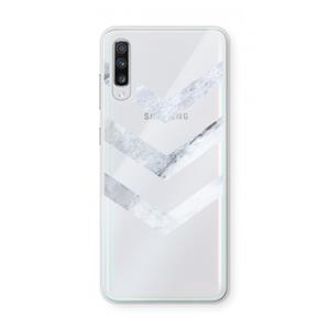 CaseCompany Marmeren pijlen: Samsung Galaxy A70 Transparant Hoesje