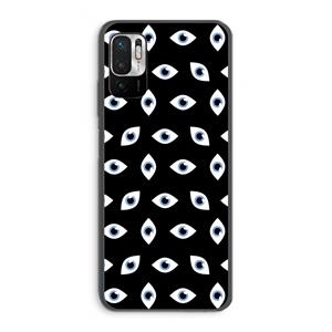 CaseCompany Eyes pattern: Xiaomi Redmi Note 10 5G Transparant Hoesje