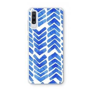 CaseCompany Blauwe pijlen: Samsung Galaxy A70 Transparant Hoesje