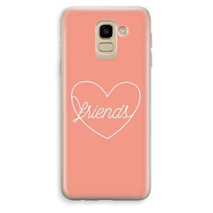 CaseCompany Friends heart: Samsung Galaxy J6 (2018) Transparant Hoesje