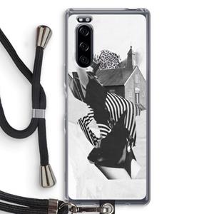 CaseCompany House: Sony Xperia 5 Transparant Hoesje met koord