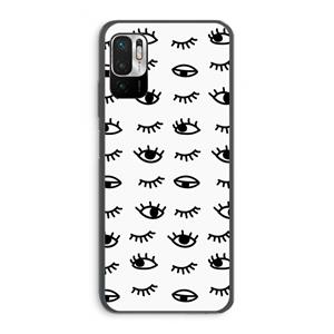CaseCompany Eye pattern #2: Xiaomi Redmi Note 10 5G Transparant Hoesje