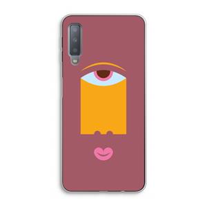 CaseCompany Mono V: Samsung Galaxy A7 (2018) Transparant Hoesje