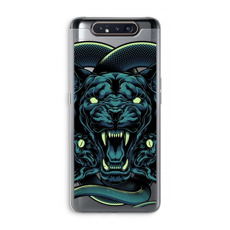 CaseCompany Cougar and Vipers: Samsung Galaxy A80 Transparant Hoesje
