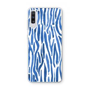 CaseCompany Blauwe nerven: Samsung Galaxy A70 Transparant Hoesje