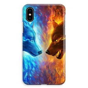 CaseCompany Fire & Ice: iPhone XS Max Volledig Geprint Hoesje