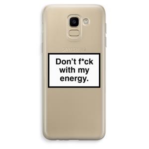 CaseCompany My energy: Samsung Galaxy J6 (2018) Transparant Hoesje