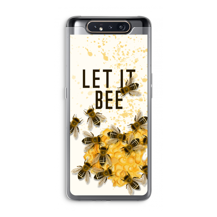 CaseCompany Let it bee: Samsung Galaxy A80 Transparant Hoesje