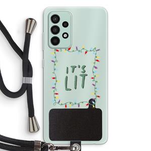 CaseCompany It's Lit: Samsung Galaxy A52s 5G Transparant Hoesje met koord