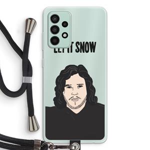 CaseCompany Let It Snow: Samsung Galaxy A52s 5G Transparant Hoesje met koord