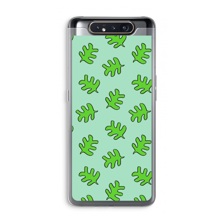 CaseCompany Groene blaadjes: Samsung Galaxy A80 Transparant Hoesje