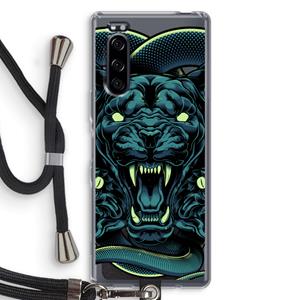 CaseCompany Cougar and Vipers: Sony Xperia 5 Transparant Hoesje met koord