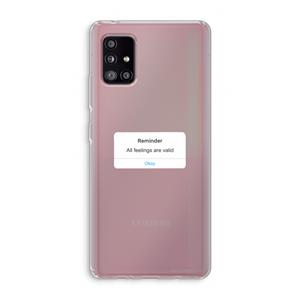 CaseCompany Reminder: Samsung Galaxy A51 5G Transparant Hoesje