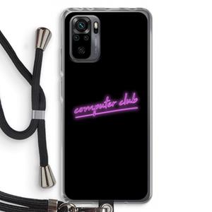 CaseCompany Vice Black: Xiaomi Redmi Note 10 Pro Transparant Hoesje met koord