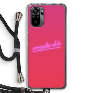 CaseCompany Vice Glow: Xiaomi Redmi Note 10 Pro Transparant Hoesje met koord