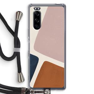 CaseCompany Geo #2: Sony Xperia 5 Transparant Hoesje met koord