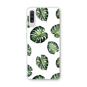 CaseCompany Tropische bladeren: Samsung Galaxy A70 Transparant Hoesje