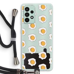 CaseCompany Bacon to my eggs #1: Samsung Galaxy A52s 5G Transparant Hoesje met koord