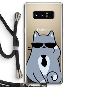 CaseCompany Cool cat: Samsung Galaxy Note 8 Transparant Hoesje met koord