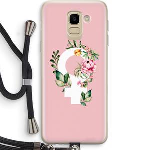 CaseCompany Venus: Samsung Galaxy J6 (2018) Transparant Hoesje met koord