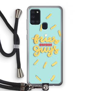 CaseCompany Always fries: Samsung Galaxy A21s Transparant Hoesje met koord