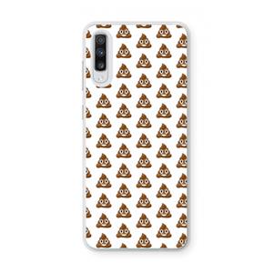 CaseCompany Poop emoji: Samsung Galaxy A70 Transparant Hoesje
