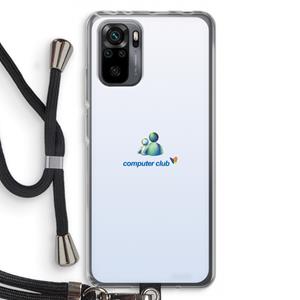 CaseCompany MSN: Xiaomi Redmi Note 10 Pro Transparant Hoesje met koord