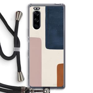 CaseCompany Geo #5: Sony Xperia 5 Transparant Hoesje met koord