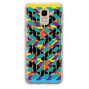 CaseCompany Skew Bee 1: Samsung Galaxy J6 (2018) Transparant Hoesje