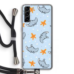 CaseCompany Manta: Samsung Galaxy S21 Plus Transparant Hoesje met koord