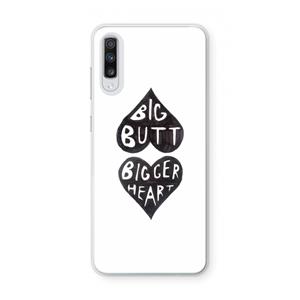 CaseCompany Big butt bigger heart: Samsung Galaxy A70 Transparant Hoesje