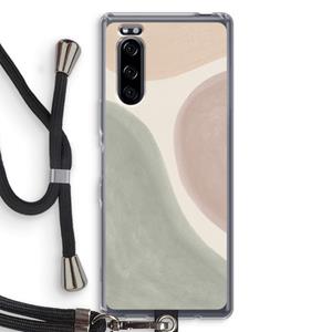 CaseCompany Geo #6: Sony Xperia 5 Transparant Hoesje met koord