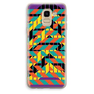 CaseCompany Skew Bee 2: Samsung Galaxy J6 (2018) Transparant Hoesje