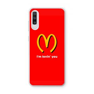 CaseCompany I'm lovin' you: Samsung Galaxy A70 Transparant Hoesje
