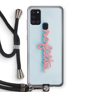 CaseCompany nofilter: Samsung Galaxy A21s Transparant Hoesje met koord