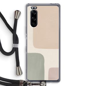 CaseCompany Geo #7: Sony Xperia 5 Transparant Hoesje met koord