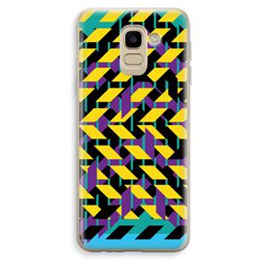 CaseCompany Skew Bee 3: Samsung Galaxy J6 (2018) Transparant Hoesje