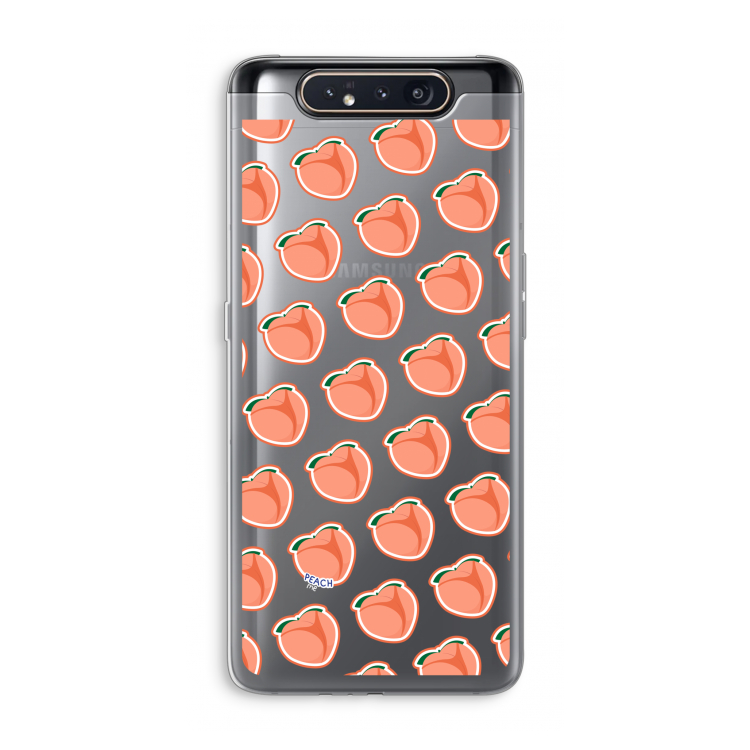 CaseCompany Just peachy: Samsung Galaxy A80 Transparant Hoesje