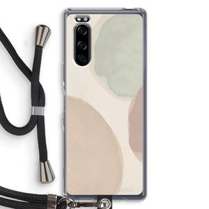 CaseCompany Geo #8: Sony Xperia 5 Transparant Hoesje met koord
