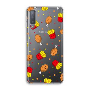 CaseCompany Chicken 'n Fries: Samsung Galaxy A7 (2018) Transparant Hoesje