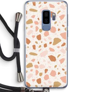 CaseCompany Terrazzo N°18: Samsung Galaxy S9 Plus Transparant Hoesje met koord