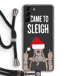 CaseCompany Came To Sleigh: Samsung Galaxy S21 Plus Transparant Hoesje met koord