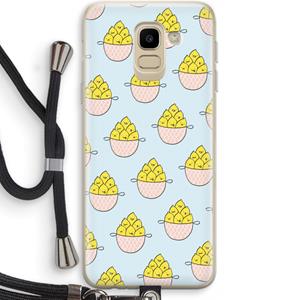 CaseCompany Citroenen: Samsung Galaxy J6 (2018) Transparant Hoesje met koord